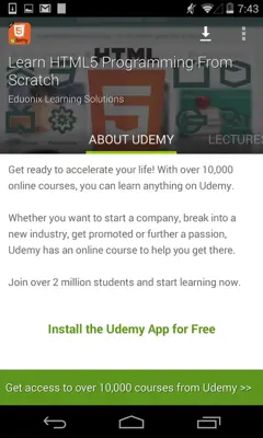 Learn Free HTML5 Tutorials android App screenshot 12