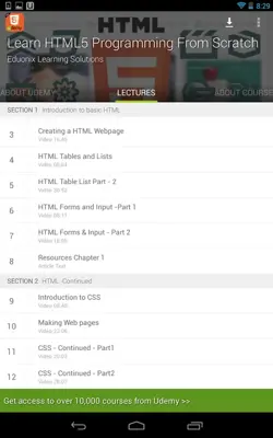 Learn Free HTML5 Tutorials android App screenshot 4