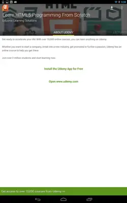 Learn Free HTML5 Tutorials android App screenshot 6