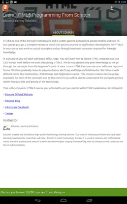 Learn Free HTML5 Tutorials android App screenshot 7